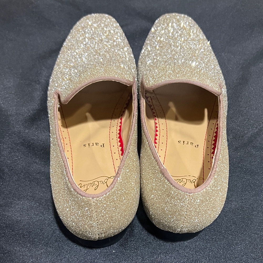 Christian Louboutin Sparkling Loafers - Gold, unisex, BRAND NEW. EU SIZE 38 - Picture 8 of 12